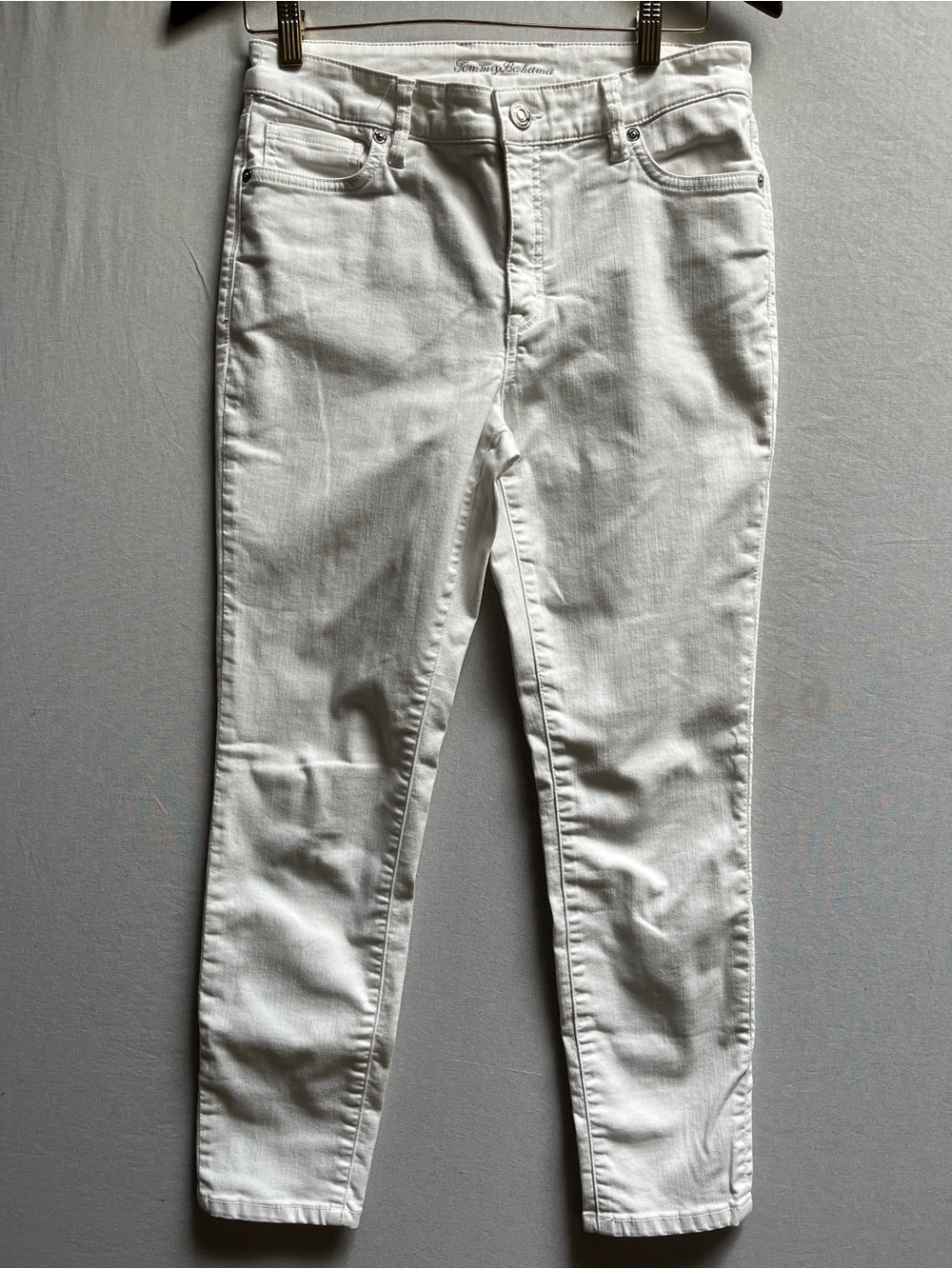 Tommy Bahama Ella Twill High Rise Ankle White Denim Pants Jeans Size 6 / 29